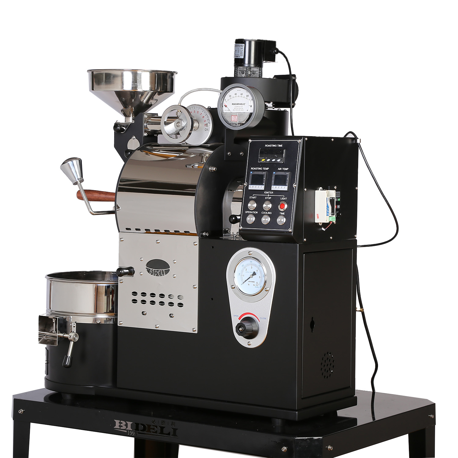 1KG咖啡烘焙機(jī) 廠(chǎng)家(jiā)直銷小(xiǎo)型烘豆機(jī) 燃氣咖啡豆烘培機(jī)